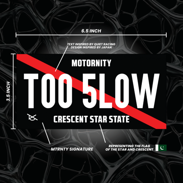 TOO 5LOW License Plate