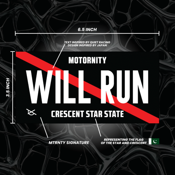 WILL RUN License Plate