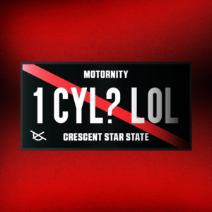 1 Cylinder? License Plate